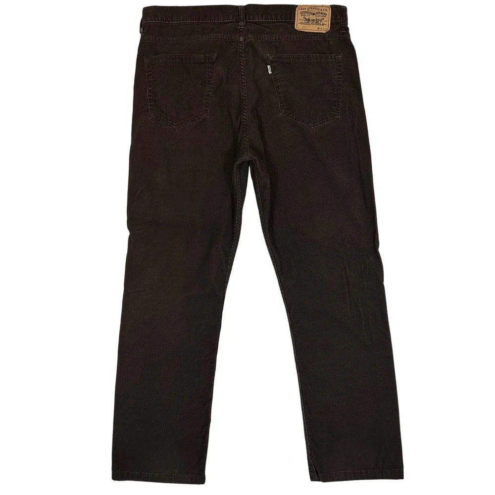 Levis 752 Mens Brown Corduroy Straight Leg Pants W39 L31 00752-0092 VTG 90s
